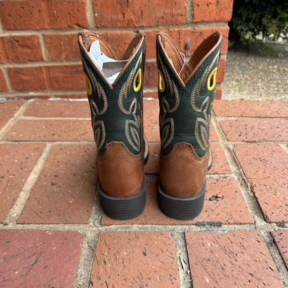 Justin Bowline Junior Brown Wide Square Toe Boot - Picture 5 of 5